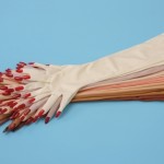 Aurora Reinhard_Fiori_2006_Lycra, plastica, smalto per unghie_4 x 75 x 25 cm. Vittoria, Collezione privata© Aurora Reinhard by SIAE 2013 : Courtesey Aurora Reinhard and Extraspazio, Roma