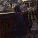 Giovanni Segantini_ Sul balcone_ 1892_ olio su tela, 64,5 x 41 cm_Coira, Museo d'arte dei Grigioni, deposito della Fondazione Gottfried Keller