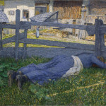 Giovanni Segantini_ Riposo all’ombra_ 1892_ olio su tela, 44 x 68 cm_ Collezione privata