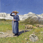 Giovanni Segantini_ Mezzogiorno sulle Alpi_ 1891_ olio su tela, 77,5 x 71,5 cm_ St. Moritz, Museo Segantini, deposito della Fondazione Otto Fischbacher - Giovanni Segantini 